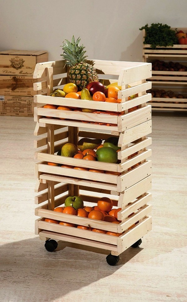 קופסאות עץ מפירות דקורטיביים