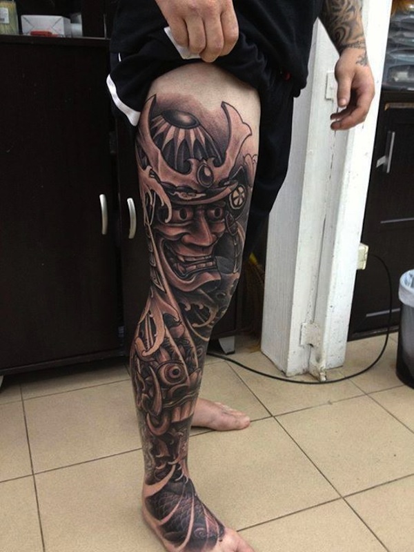 144 Unikali samurajų tatuiruotė