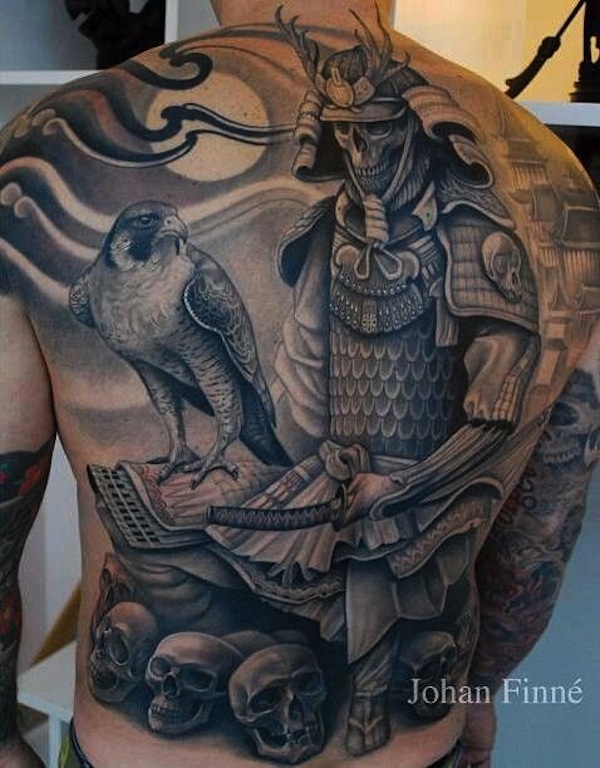 144 Unikali samurajų tatuiruotė