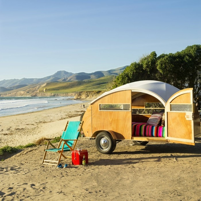 retro design karavanu zvaný chata chata