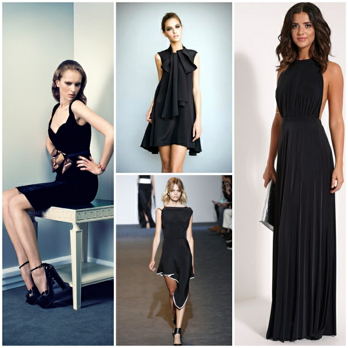 dámské šaty večerní šaty černá dámská móda