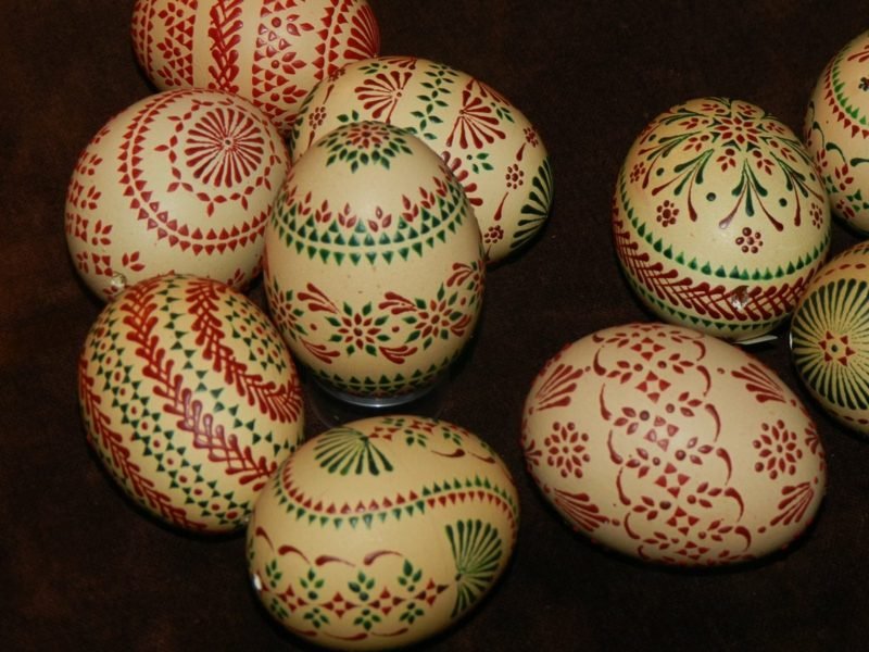 Technika ražby Sorbijská velikonoční vajíčka