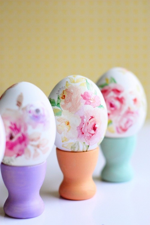 40 εξαιρετικές shabby chic ιδέες διακόσμησης για πασχαλινά αυγά φλυτζάνια ντεκουπάζ τριαντάφυλλα πασχαλινά αυγά