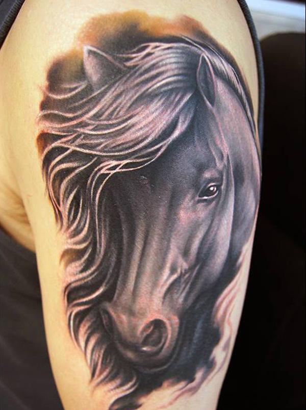 arklio tatuiruotė ant pusės rankovės