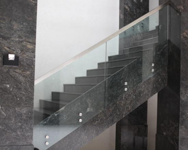vakker svart marmor - granitt trapper