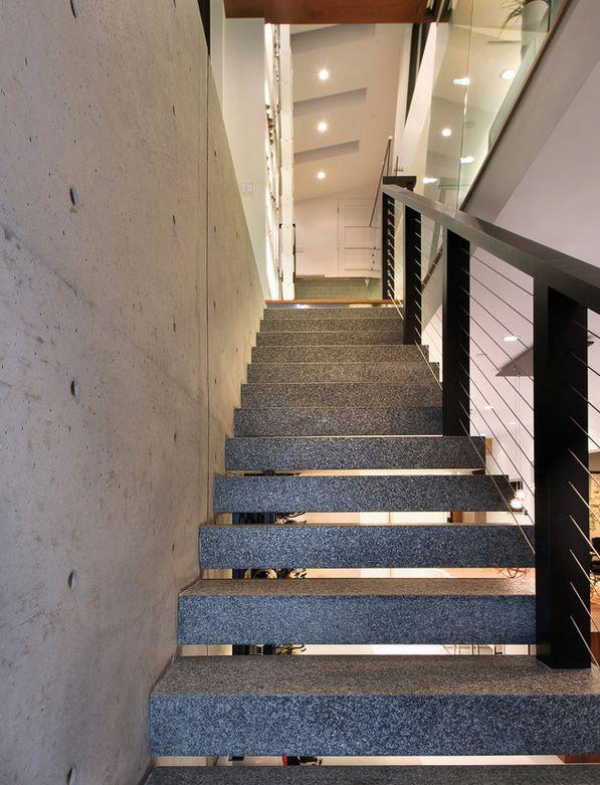 Designideer for de indre trappene i granitt