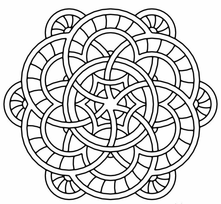Αφηρημένη εκτύπωση κύκλων mandalas