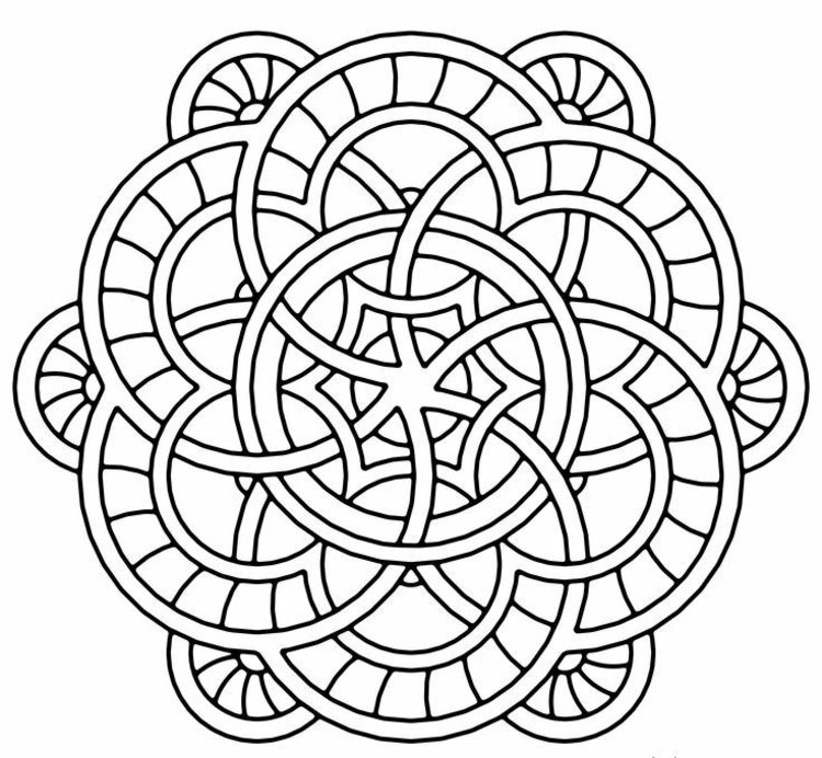 Αφηρημένη εκτύπωση κύκλων mandalas
