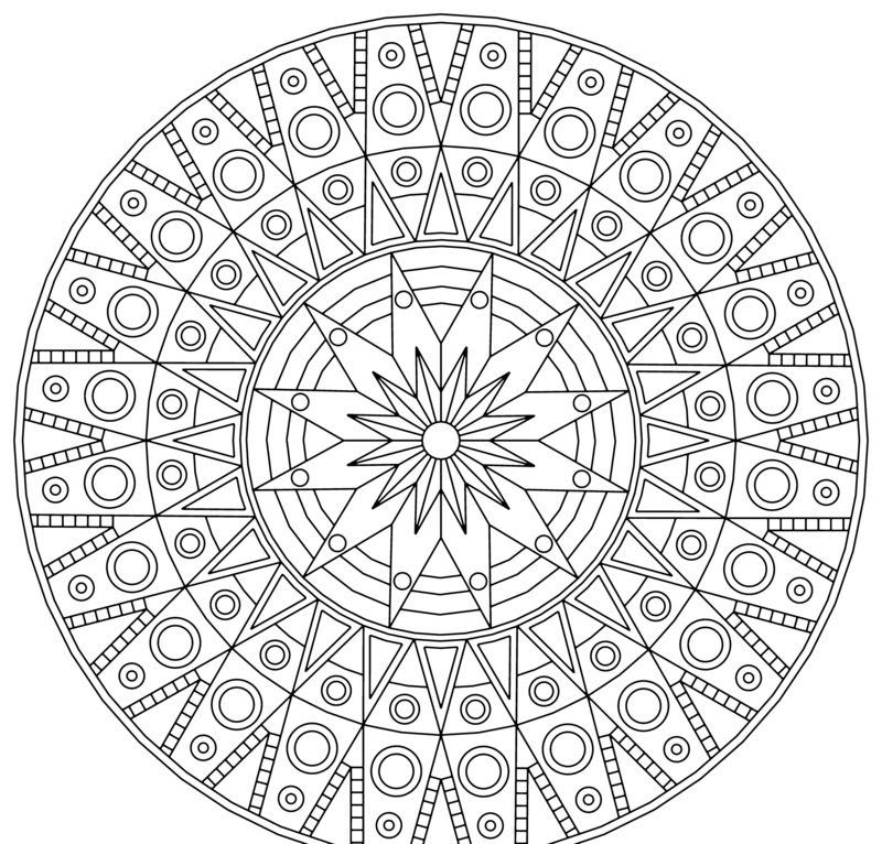 Εκτυπώσιμοι κύκλοι μοτίβου αστεριών mandalas