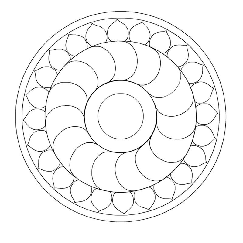 Mandalas για εκτύπωση απλά για παιδιά