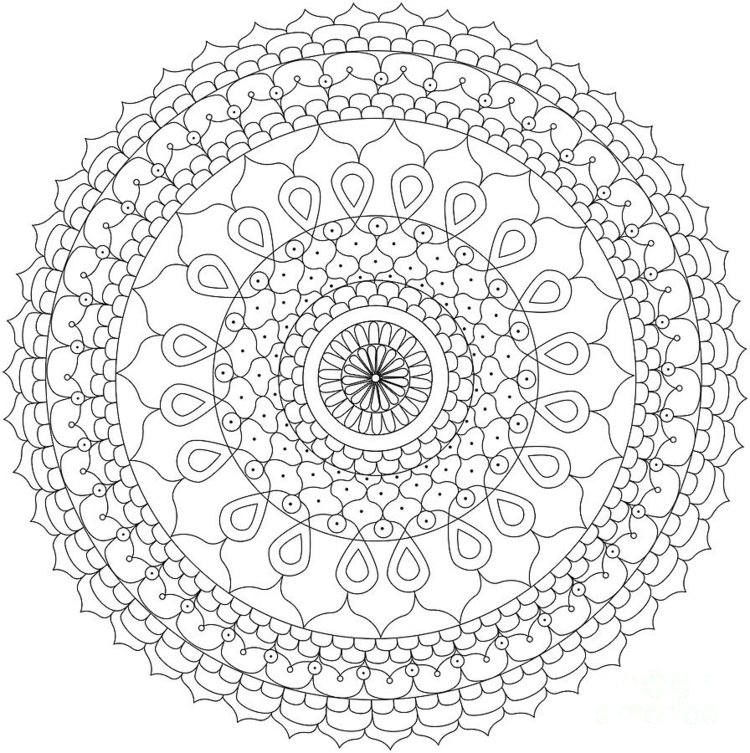 Μάνταλα για εκτύπωση floral μοτίβο περίπλοκο
