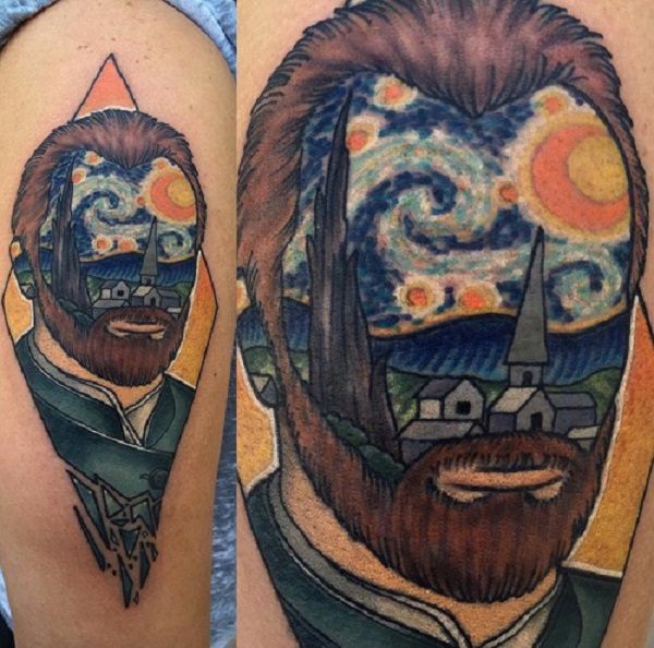 vincent van gogh tatuiruotės Puikus žvaigždėtas nakties portretas