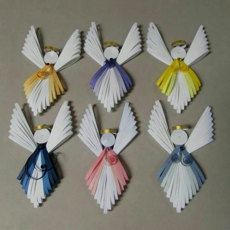 DIY quilling anděl