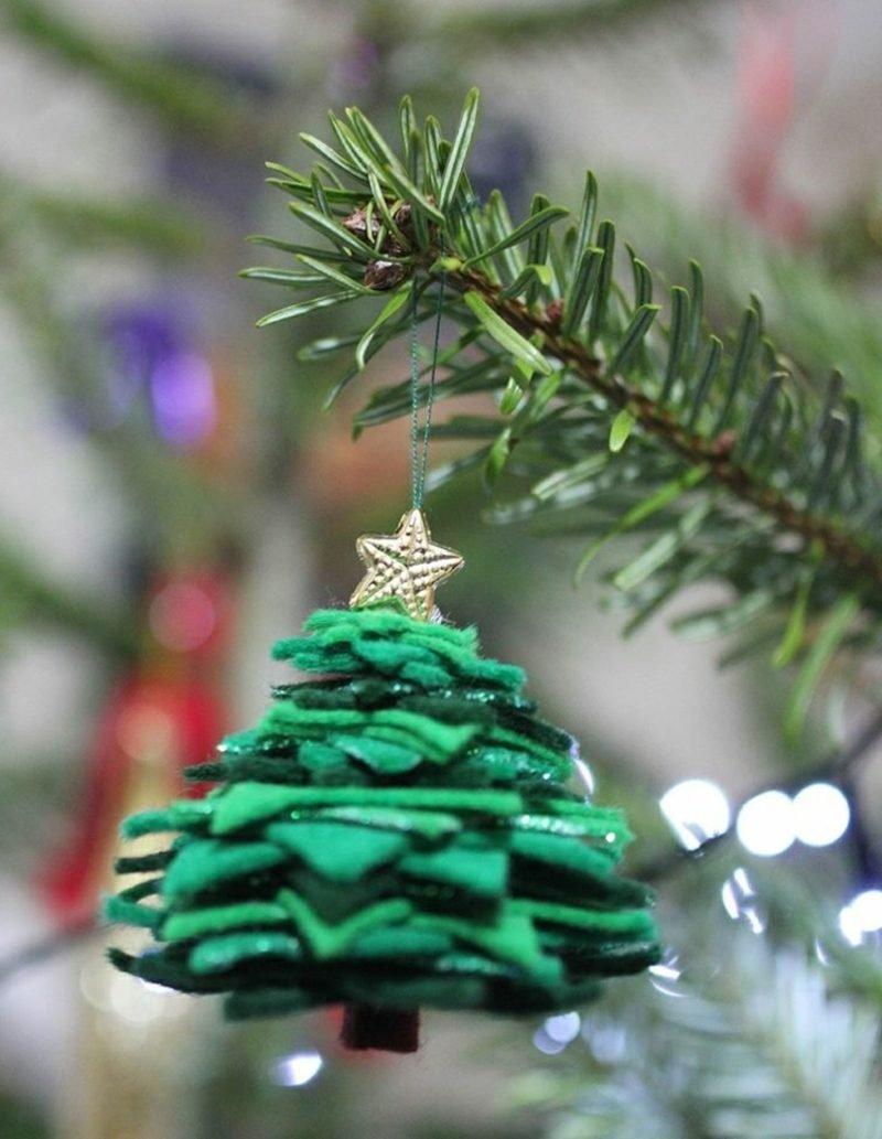 Ruční návod na vánoční vánoční stromeček z plsti