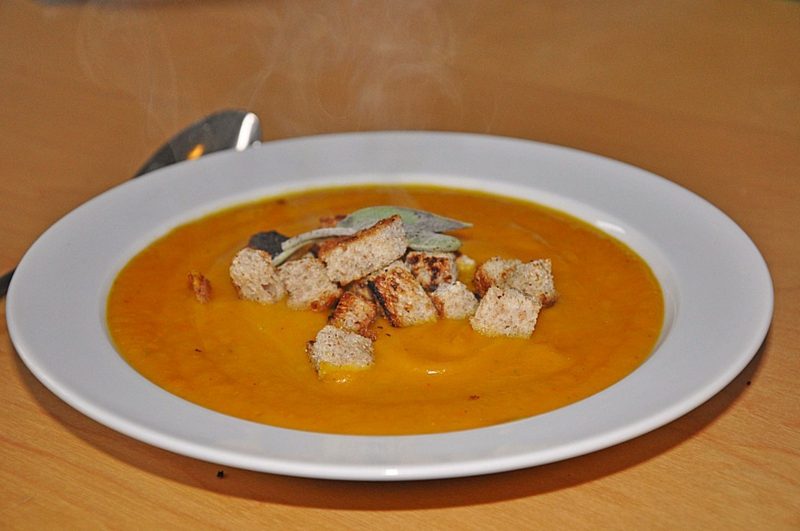 vegetariánská jídla dýňová polévka
