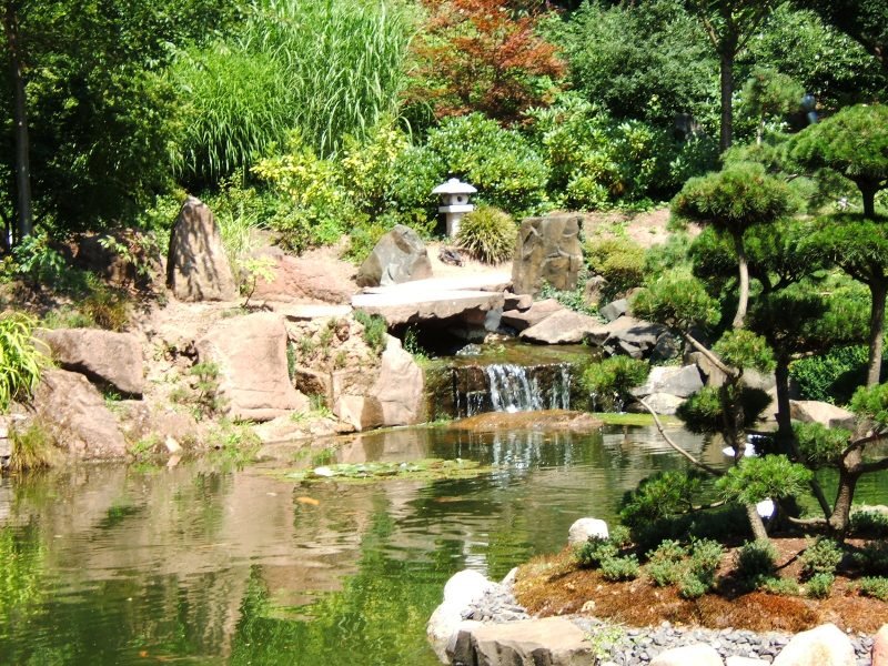 Zenová zahrada s vodopádem