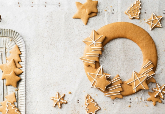 Upečte si zázvorové sušenky a vyrobte si vlastní jedlý vánoční věnec