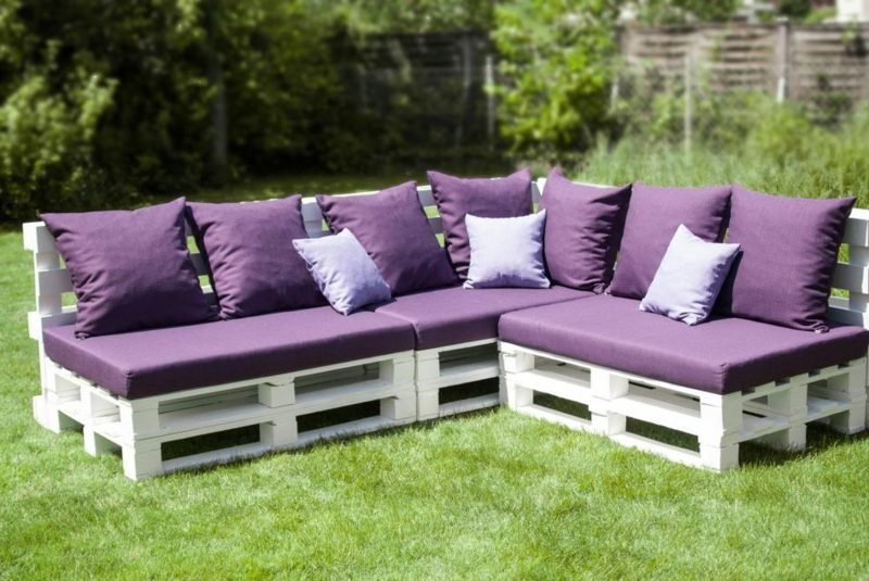 Lounge sofa laget av paller