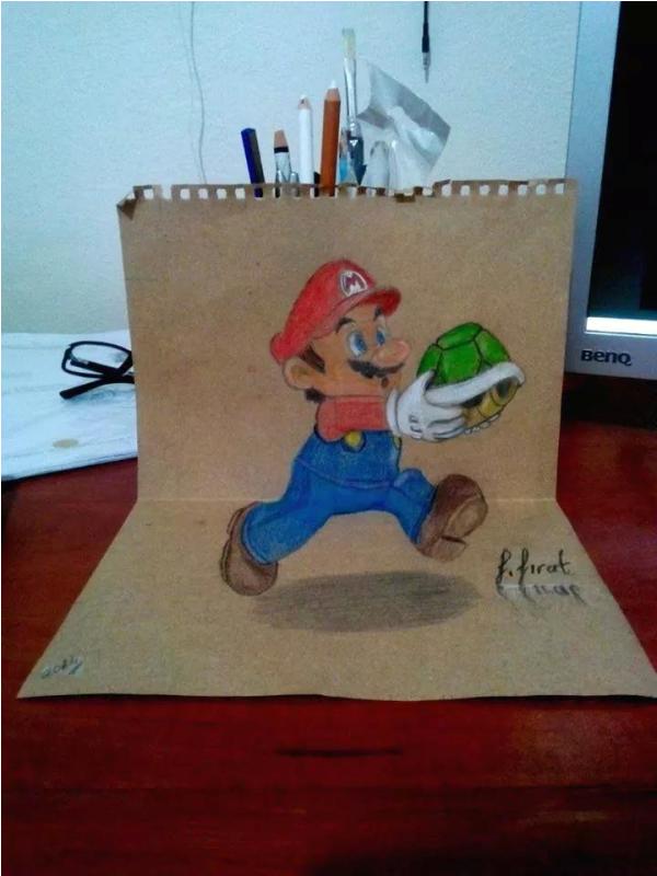 Super Mario 3D piešinys, kurį sukūrė Ferdi Firat