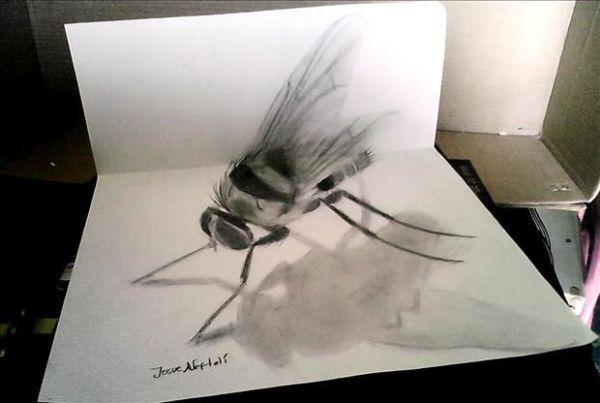 Vabzdžių 3D piešinys, autorius Jose A.