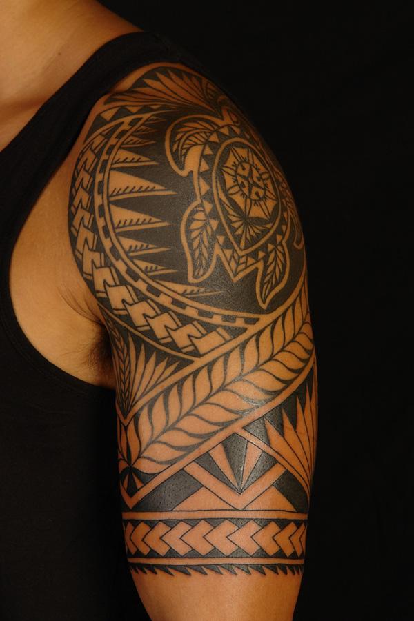 Polinezijos tatuiruotės rankos tatuiruotės dizainas