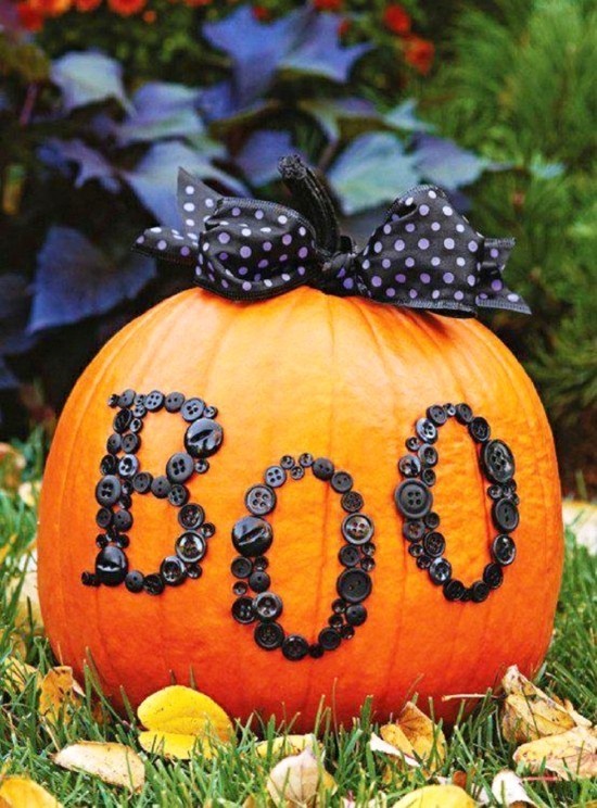 60 høstideer for å lage med knapper boo halloween gresskar deco