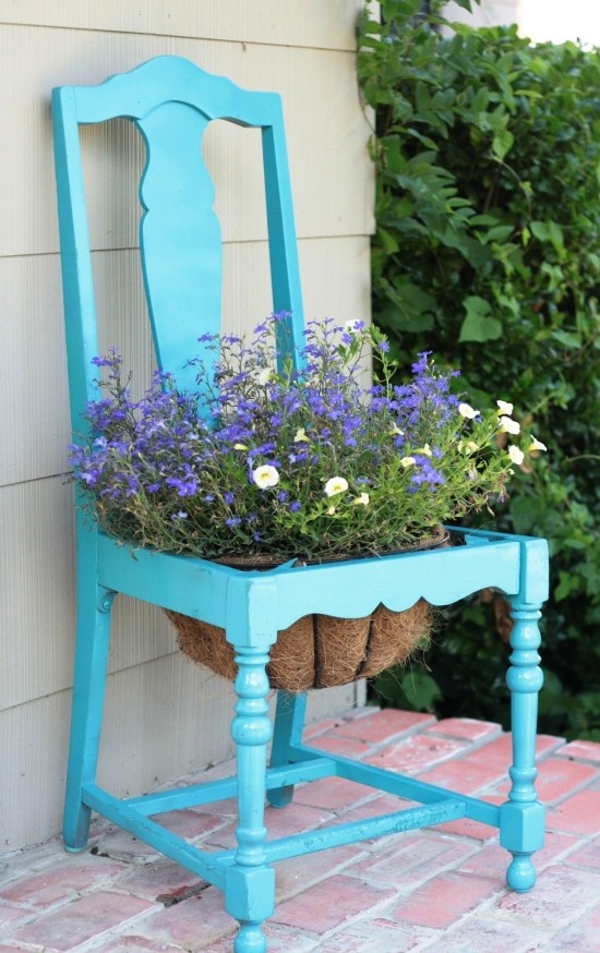 70 DIY κουτιά λουλουδιών για μπαλκόνια και παράθυρα παλιά καρέκλα ανακυκλωμένα λουλούδια