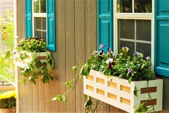 70 DIY κουτιά λουλουδιών για μπαλκόνια και παράθυρα ρουστίκ μπιφτέκια στο παράθυρο