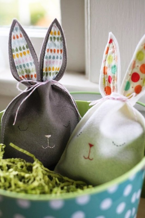 Nápady a projekty pro velikonoční dekorace šití zajíčkových tašek dekorace roztomilé