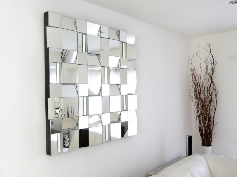 Nástěnný design Obývací pokoj nápady zrcadlo