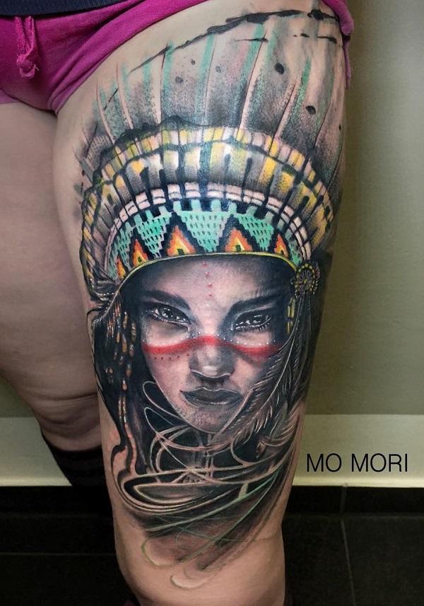 Indėnų šlaunų tatuiruotė
