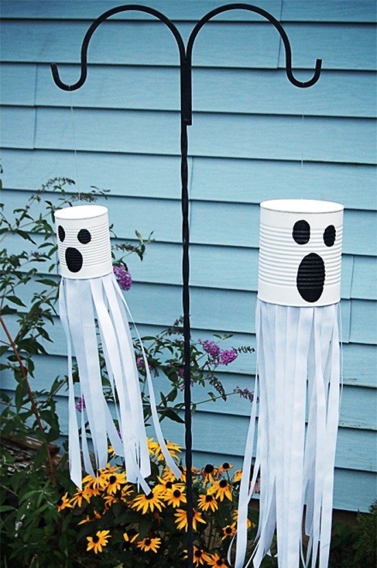 Ideer for å lage spøkelser aluminiumsbokser spøkelser med frynser