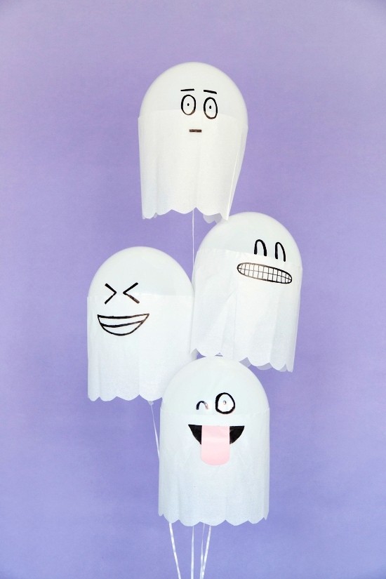 Ideer for å lage spøkelser til morsomme emoji -ballonger