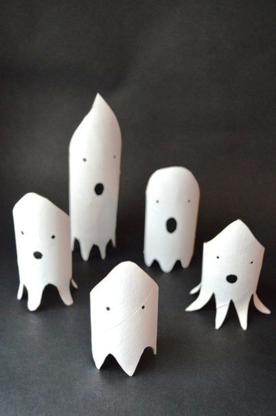 Ideer for å gjøre spøkelser til enkle spøkelser fra toalettpapirruller