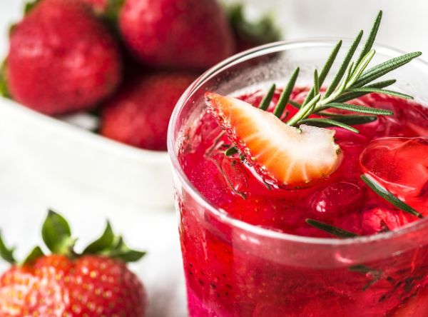 Ideer med juice jordbær