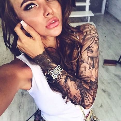 rašalinė mag, tatuiruočių įkvėpimas, tatuiruočių menas, tatuiruočių dizainas, moteriškos rankovės, rankovių tatuiruotė, tatuiruočių meistras