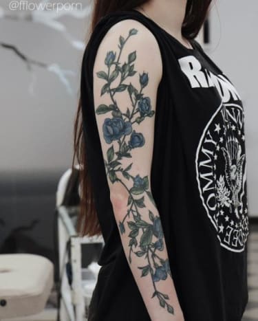 rašalinė mag, tatuiruočių įkvėpimas, tatuiruočių menas, tatuiruočių dizainas, moteriškos rankovės, rankovių tatuiruotė, tatuiruočių meistras