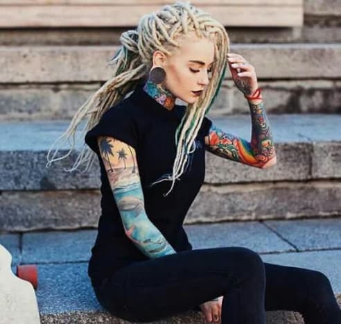 rašalinė mag, tatuiruočių įkvėpimas, tatuiruočių menas, tatuiruočių dizainas, moteriškos rankovės, rankovių tatuiruotė, tatuiruočių meistras