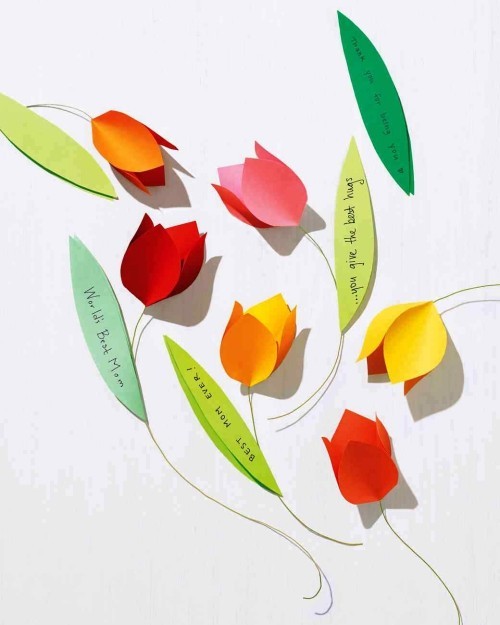 80 čerstvých jarních nápadů na výrobu papíru z tulipánů Vyrobte si barevné tulipány sami pomocí zpráv