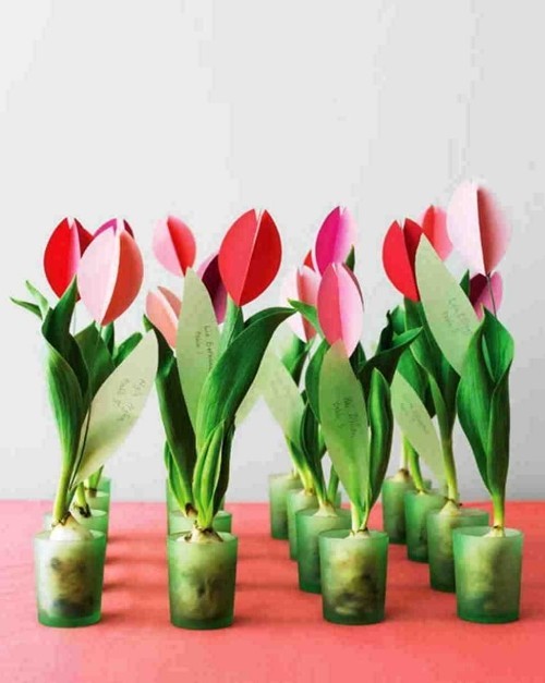 80 čerstvých jarních nápadů na výrobu tulipánů, skvělé malé papírové květiny s květináči ve skutečných tulipánech