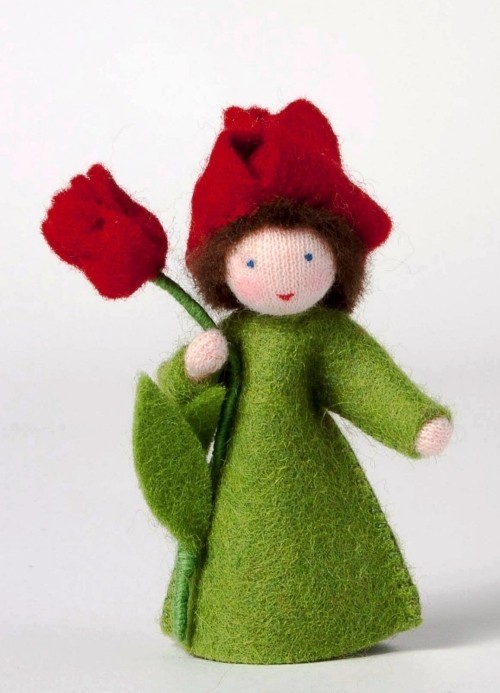 80 čerstvých jarních nápadů na výrobu tulipánů panenka dívka víla s tulipány