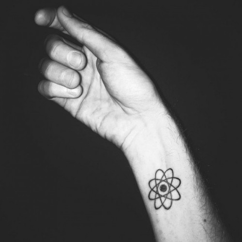 Håndleddet tatovering ideer symbol fra atom