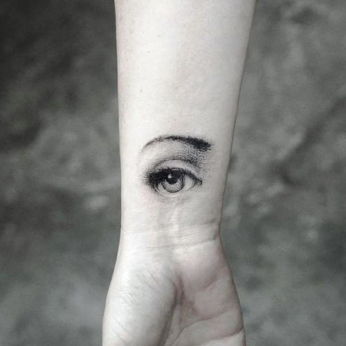 Håndleddet tatovering ideer realistisk øye
