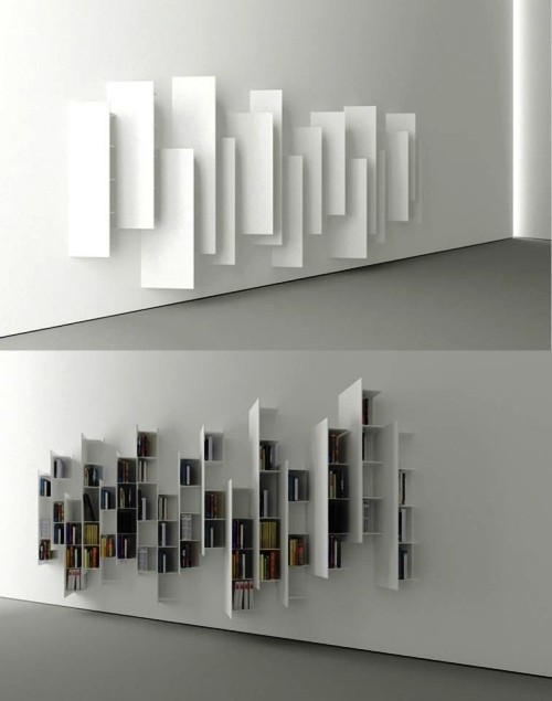 unikt kreative bokhyller og bokhyller moderne optisk illusjon usynlige bøker