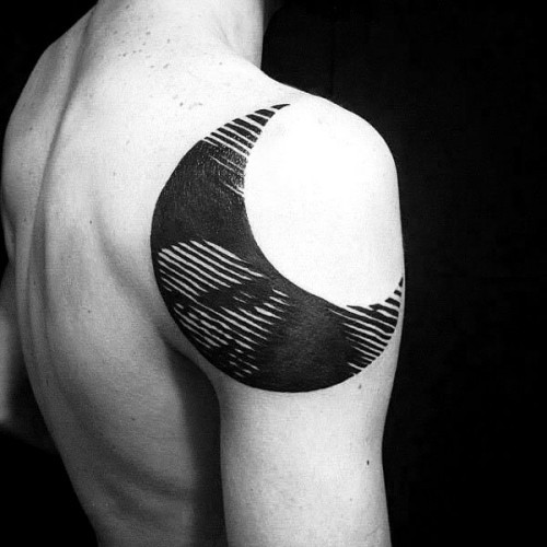 Negativní prostorové tetovací motivy abstraktní mona lisa mond