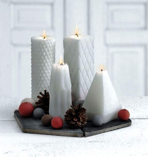 Vytvořte si vlastní adventní věnec geometrické svíčky
