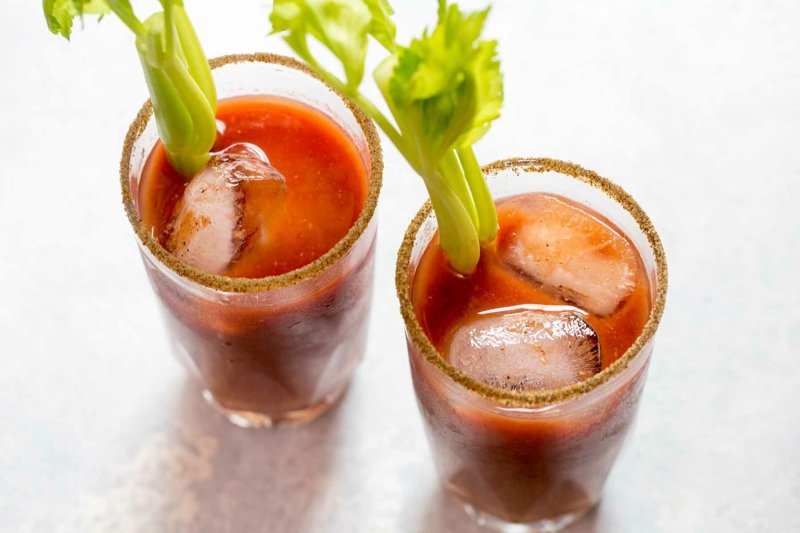 Bloody Mary med isbiter