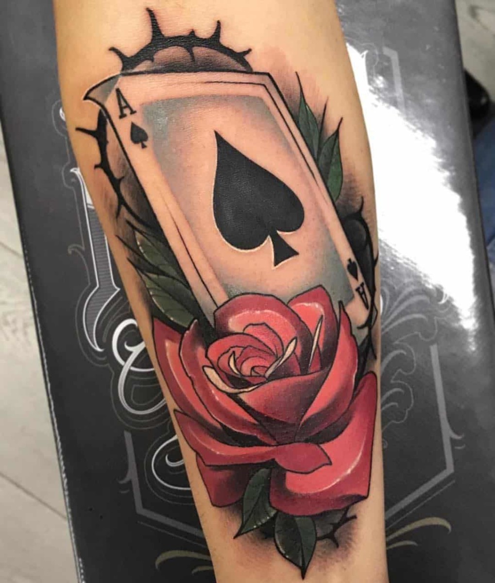 ace-of-spades-tattoo-rose-by- @ estepa_tattoo