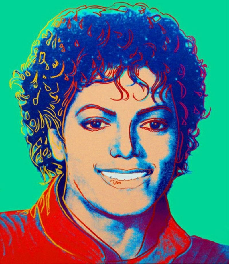 Andy Warhol pracuje s popovou ikonou Michaela Jacksona