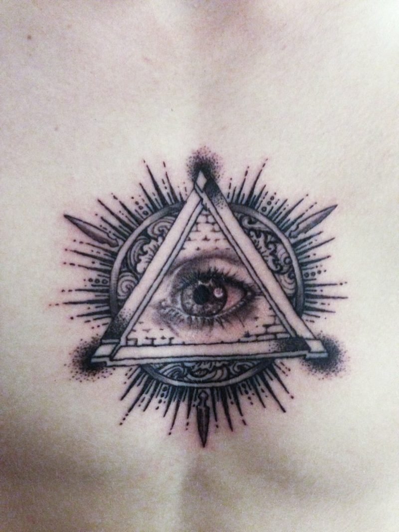 illuminati symbol øyetatovering
